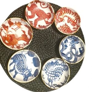 Williams Sonoma Lunar New Year Chinese Zodiac Dipping Bowls Set of 6